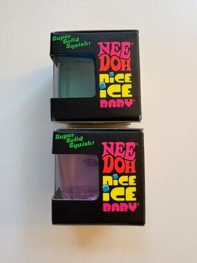 Needoh Set of 2 Nice Ice Baby  Blue and Purple